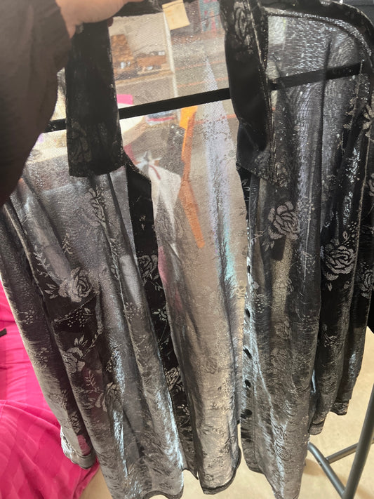 Bluse Schwarz und Silber Gr.: XXL