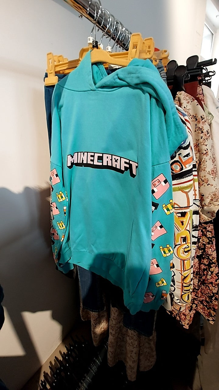 Minecraft Hoodie Türkis Gr.: XS
