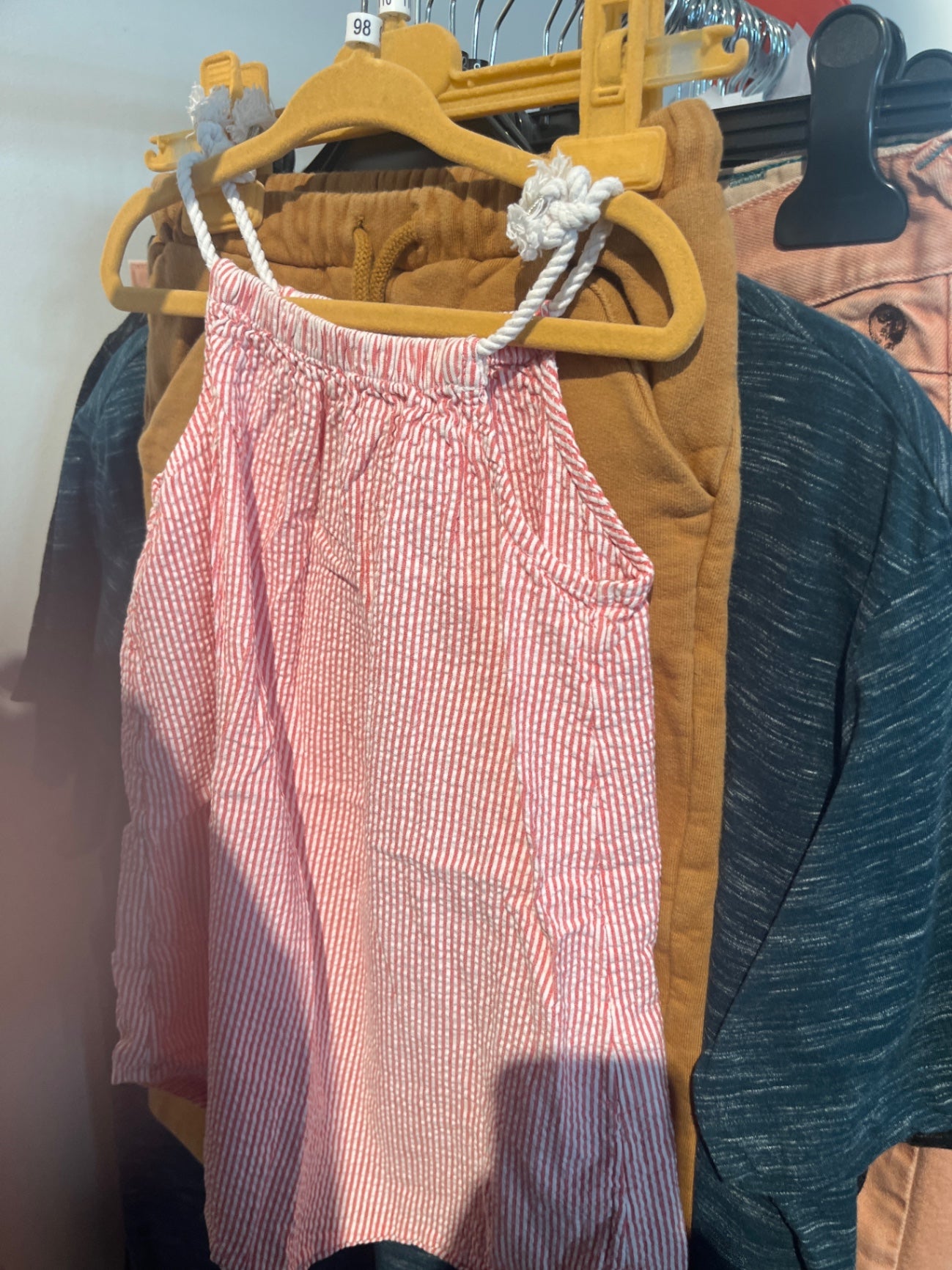 H&M Kleid Rot Weiß Gr.: 98