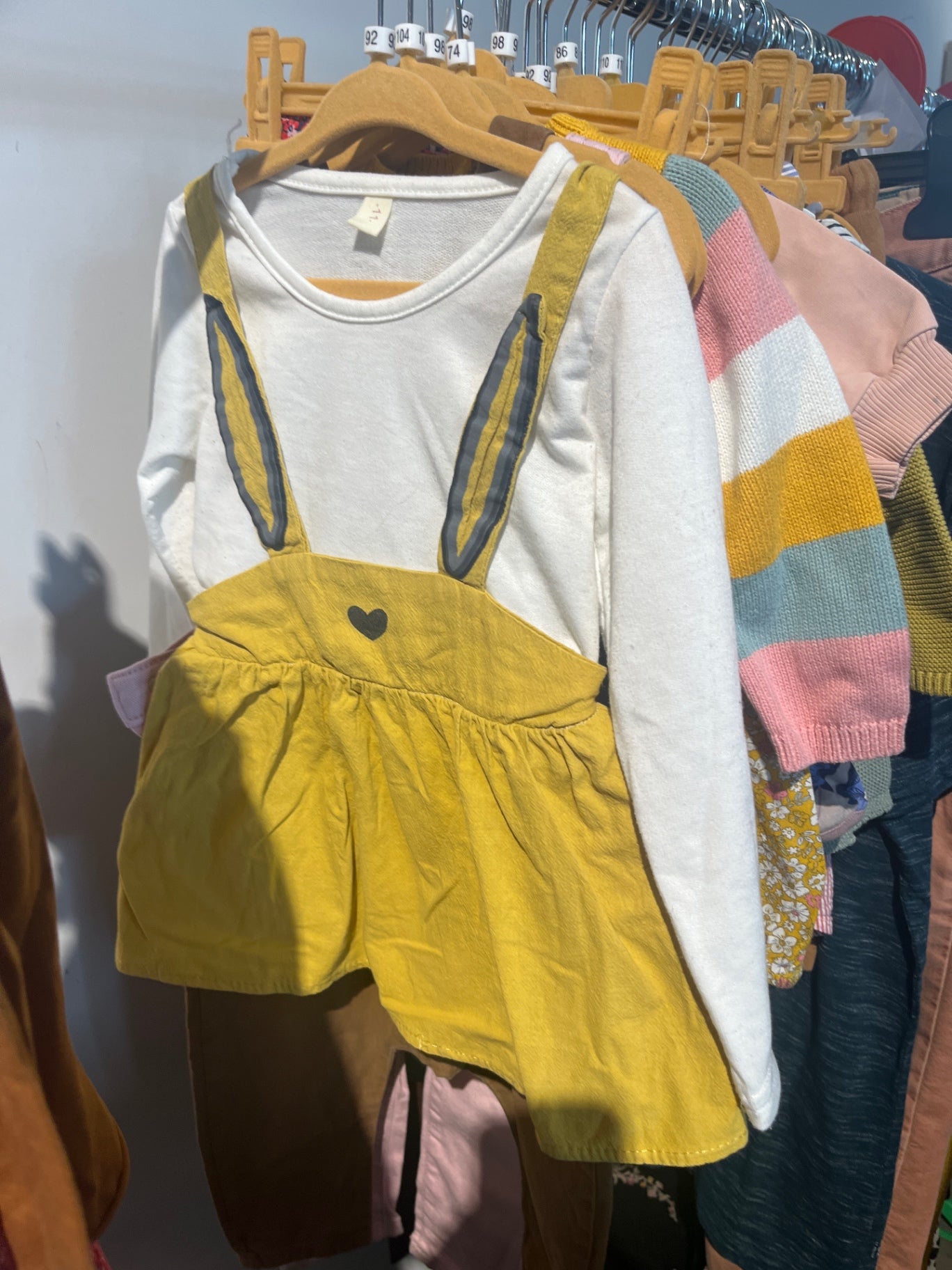 Kleid Gelb, Weiß Gr.: 92