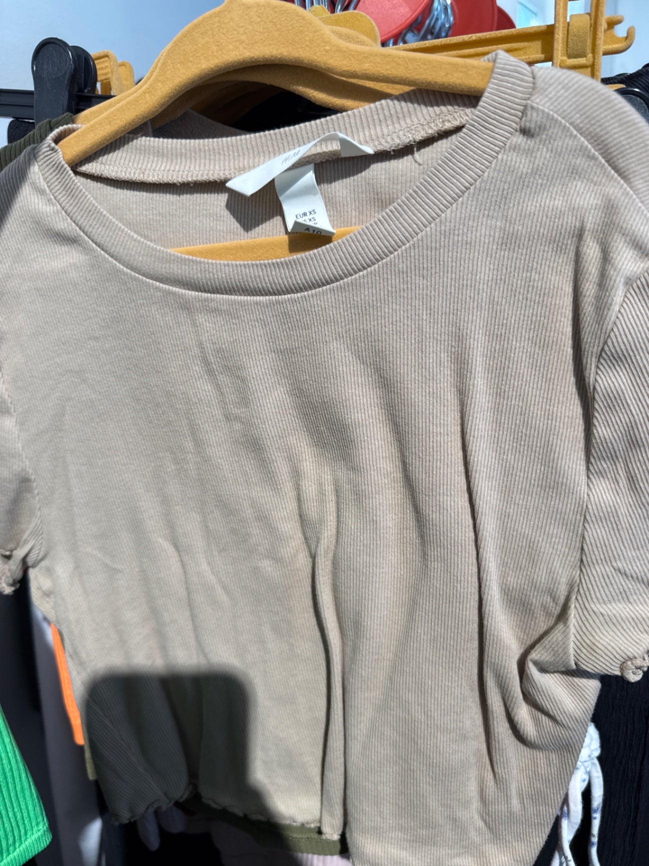H&M Top Beige Gr.: XS