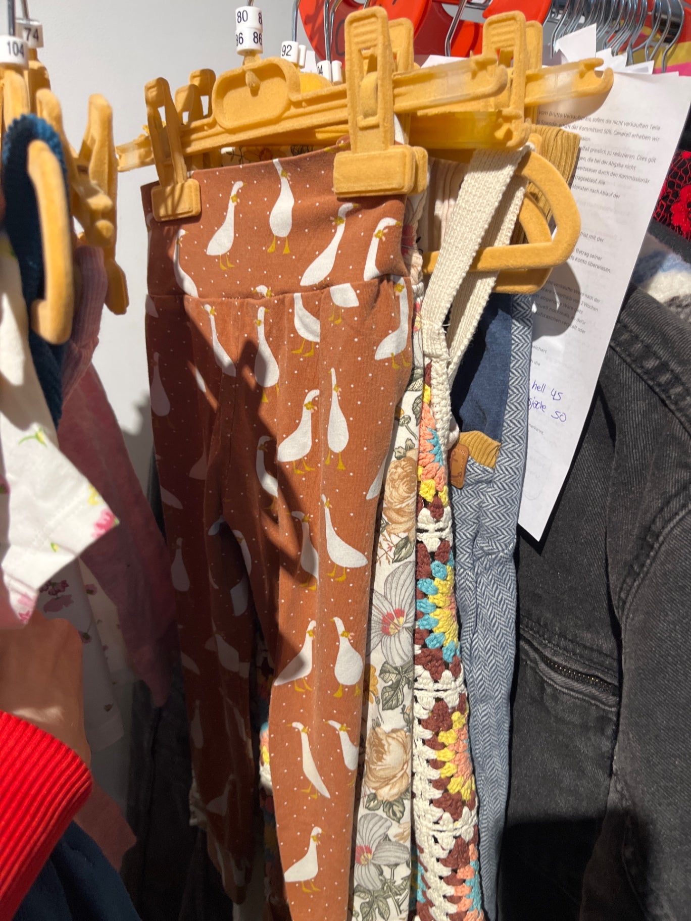 Handmade Hose Gänse Gr.: 80/86