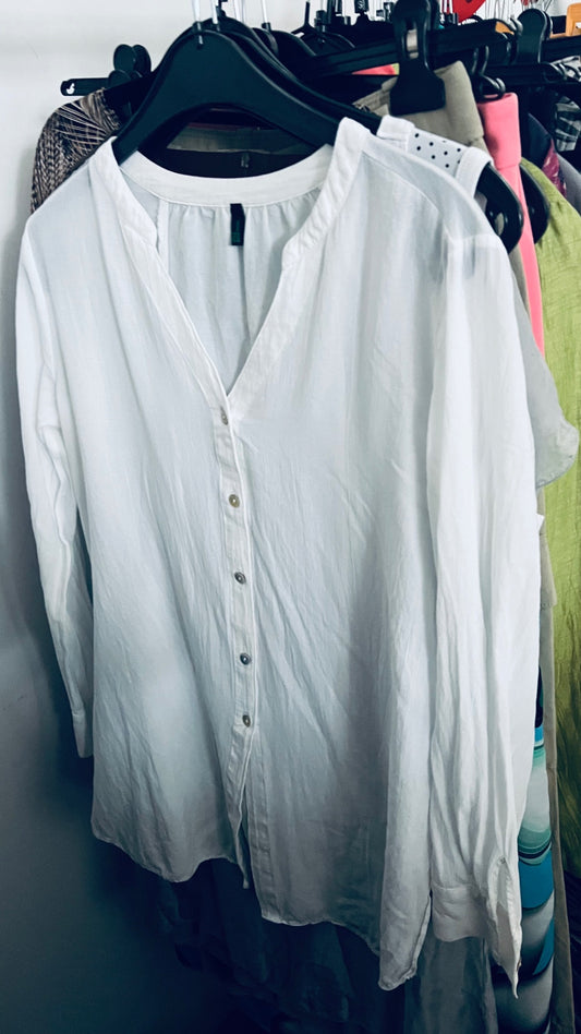 Benetton Bluse Weiß Gr.: M