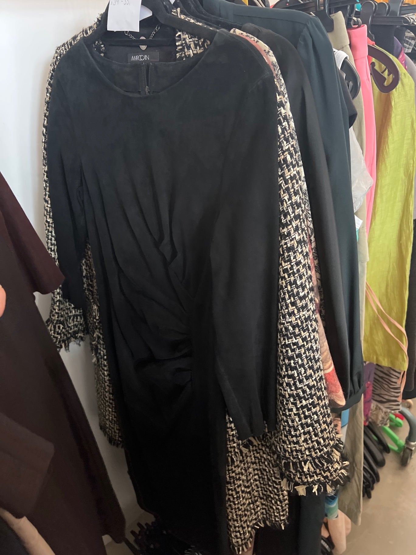 PEARLS Lederkleid Schwarz Gr.: M