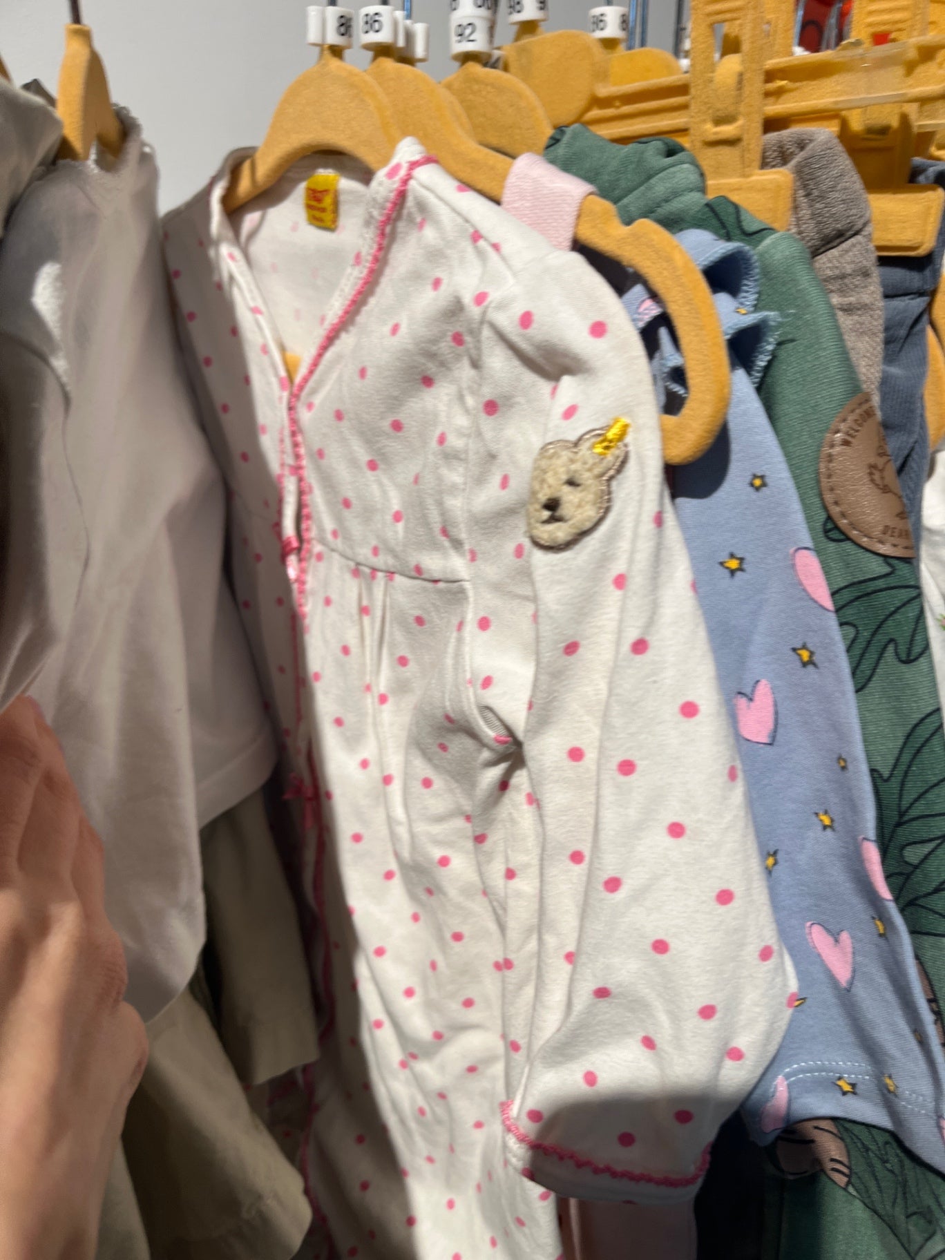 Steiff Pyjama Weiß Punkte Gr.: 86