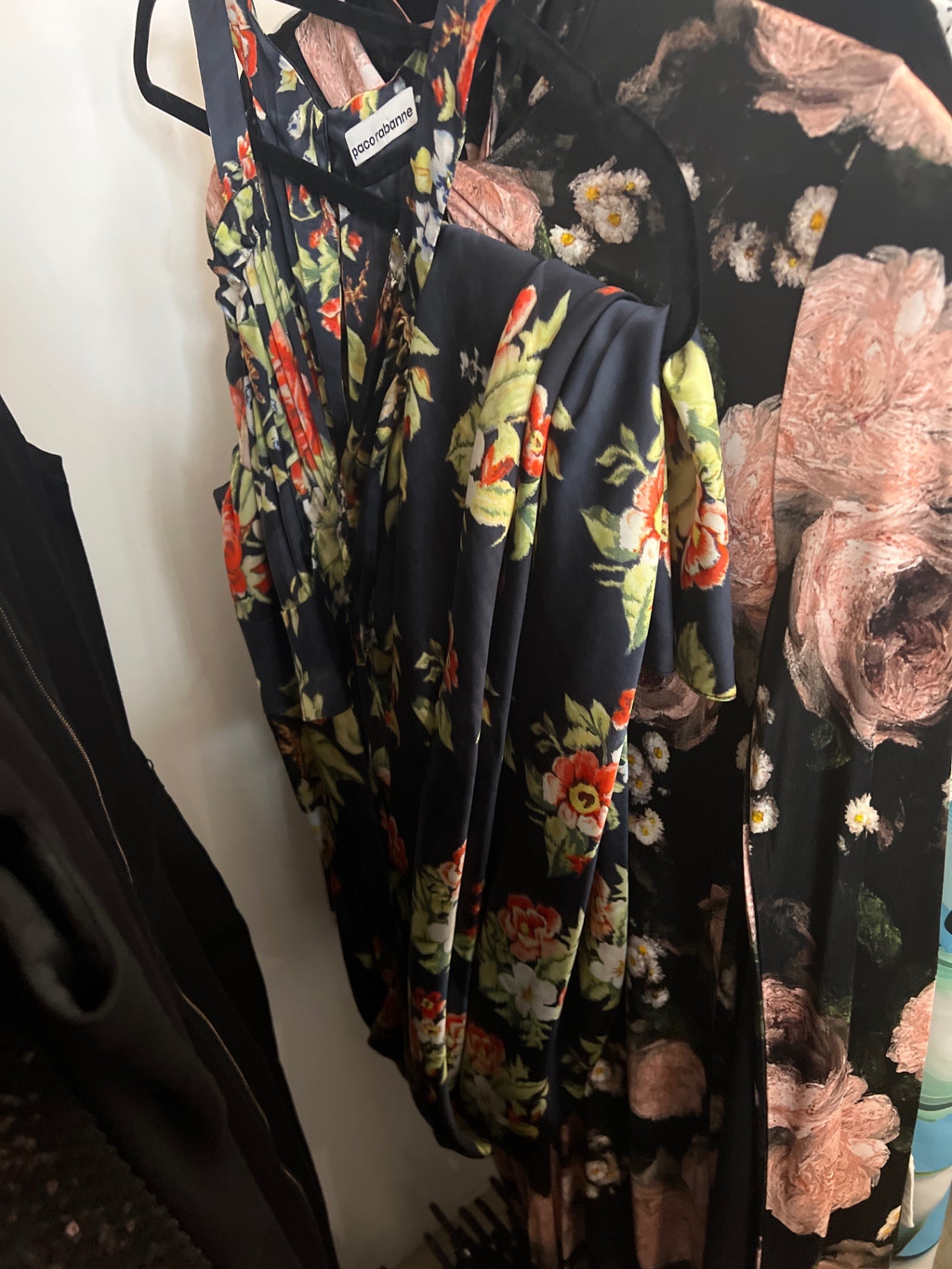 PACO RABANNE Kleid Dunkelblau Blumen Gr.: M