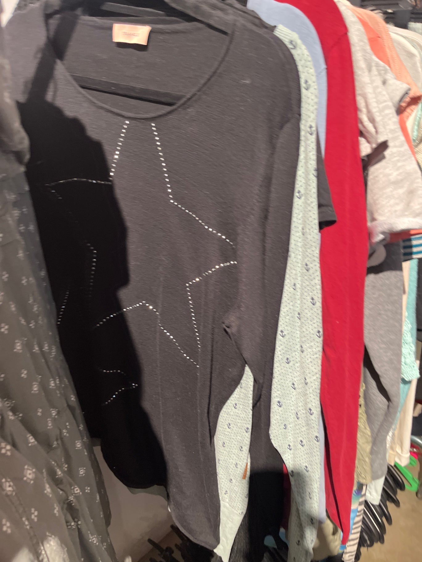 Triangle Pullover Schwarz Sterne Gr.: L