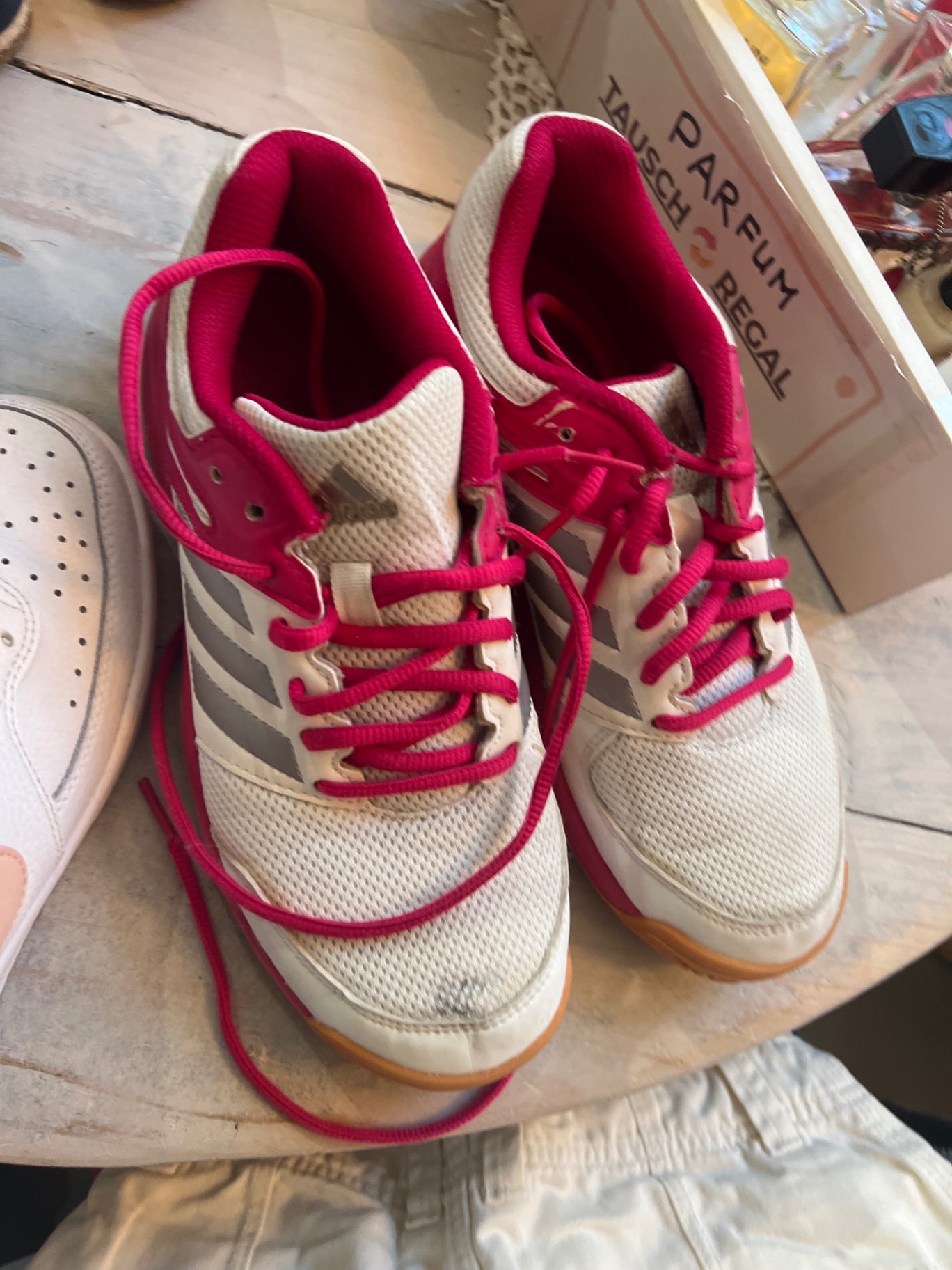 Adidas Schuhe Weiß, Pink Gr.: 38