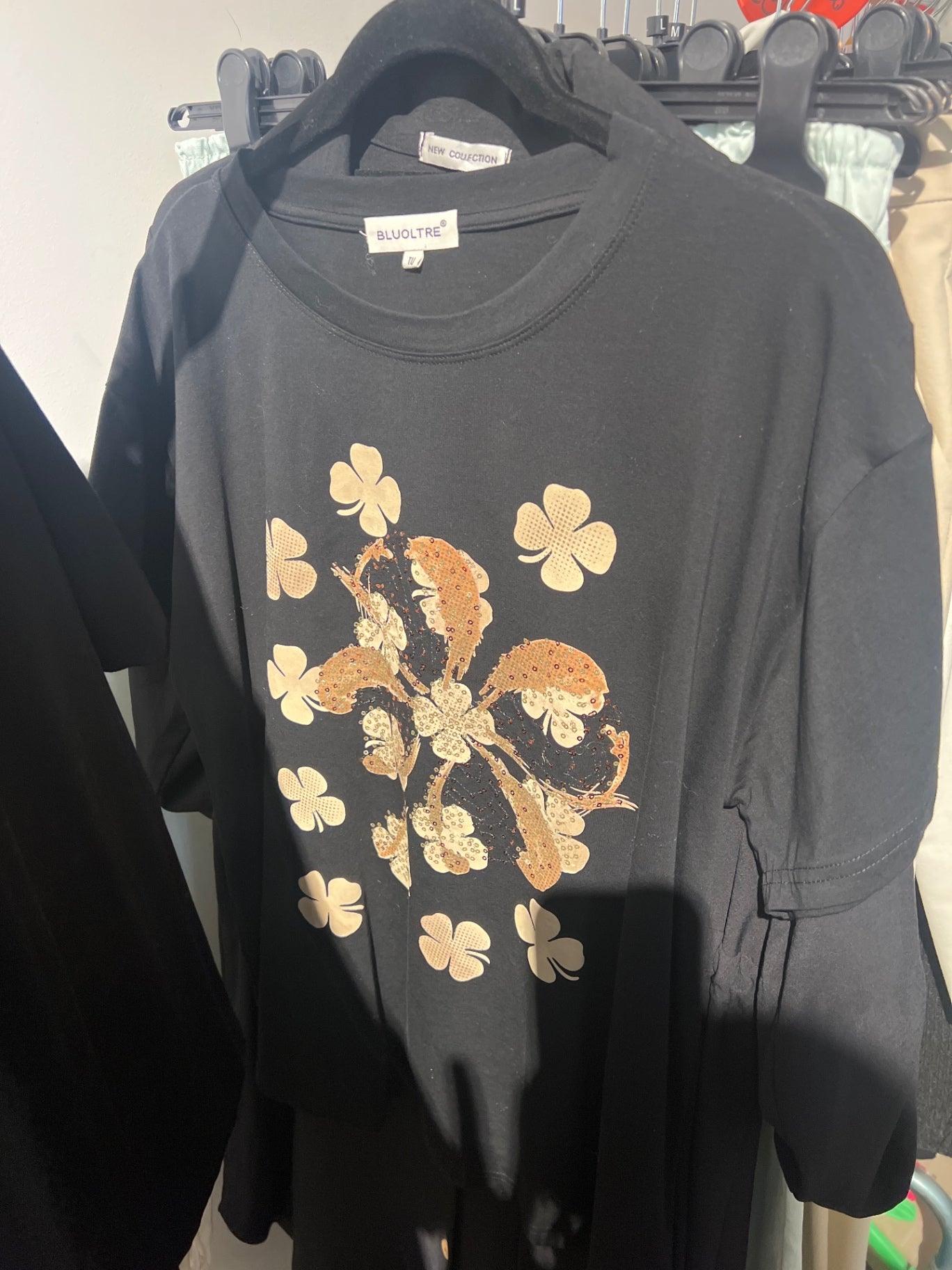 BLUOLTRE Shirt Schwarz Gr.: L