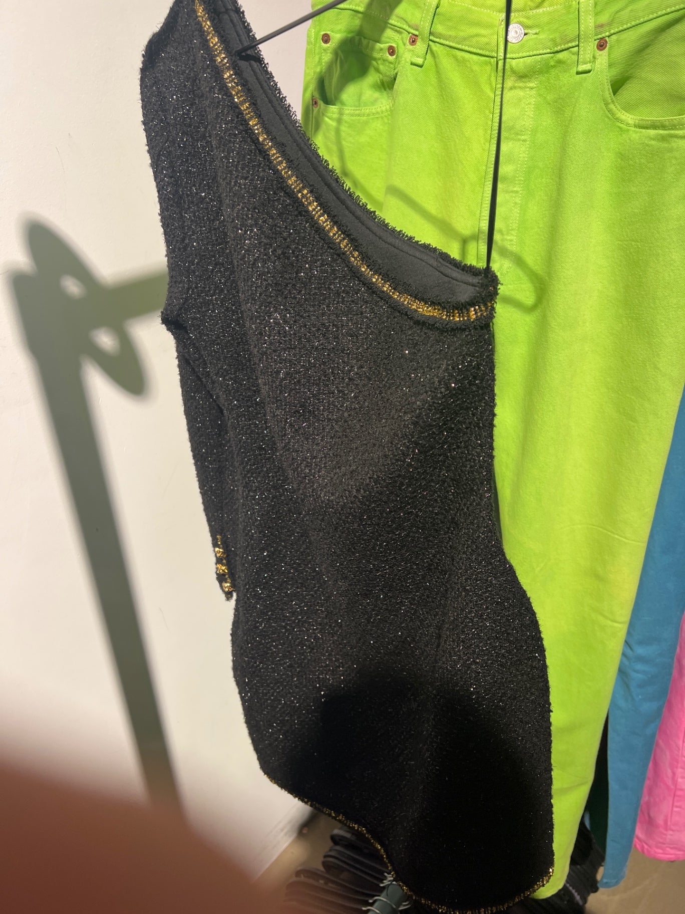 Zara Kleid Schwarz mit Gold Gr.: XS