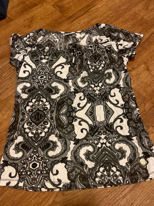 Street One T-Shirt Schwarz, Weiß Gr.: S
