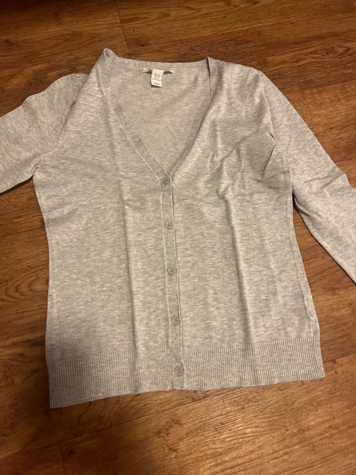 H&M Strickjacke Hellgrau Gr.: S