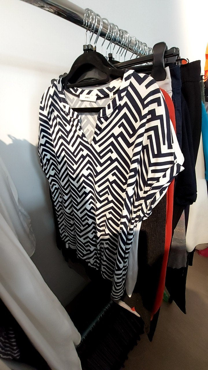 Bonita T-Shirt Blau/Weiß Gr.: M