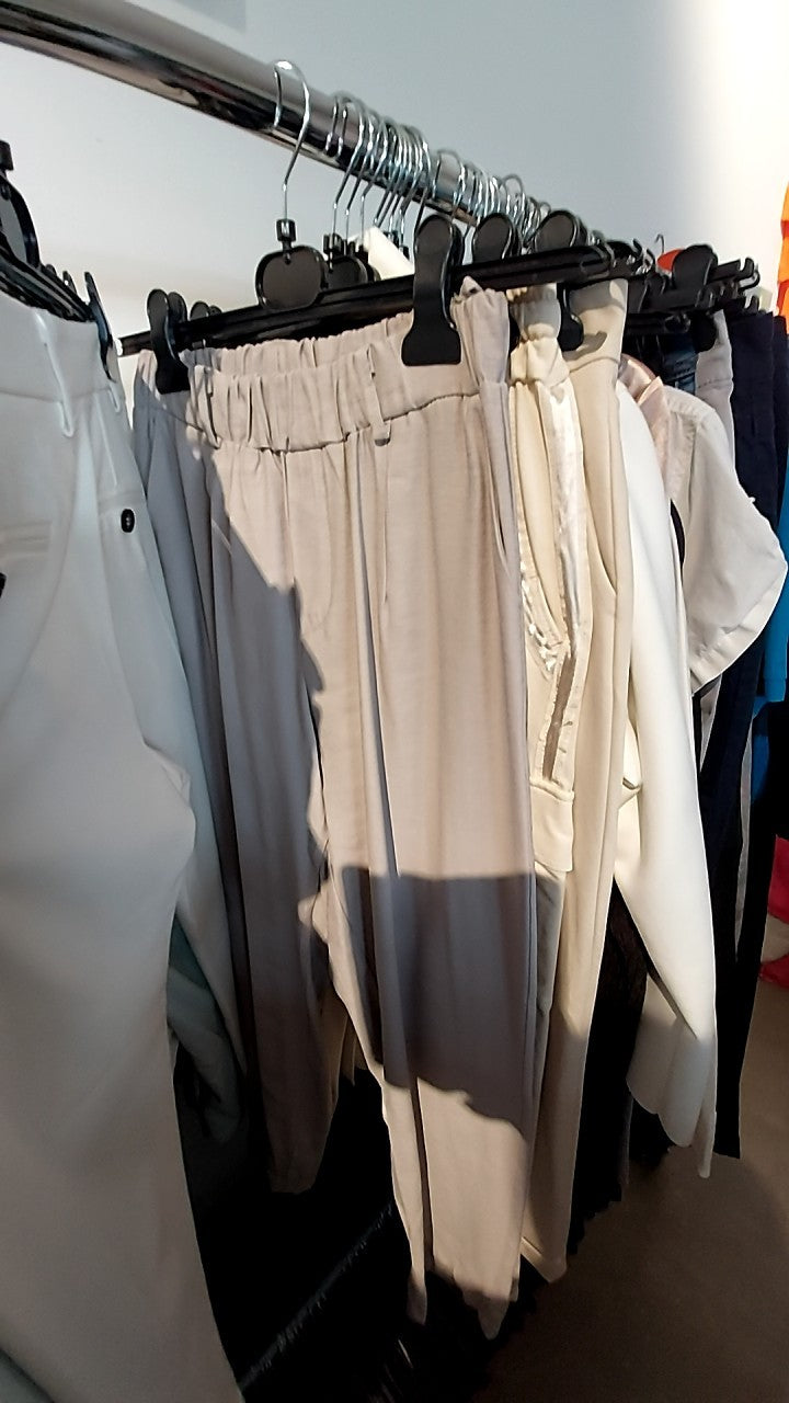 Made in Italy Stoffhose Schlamm Gr.: M