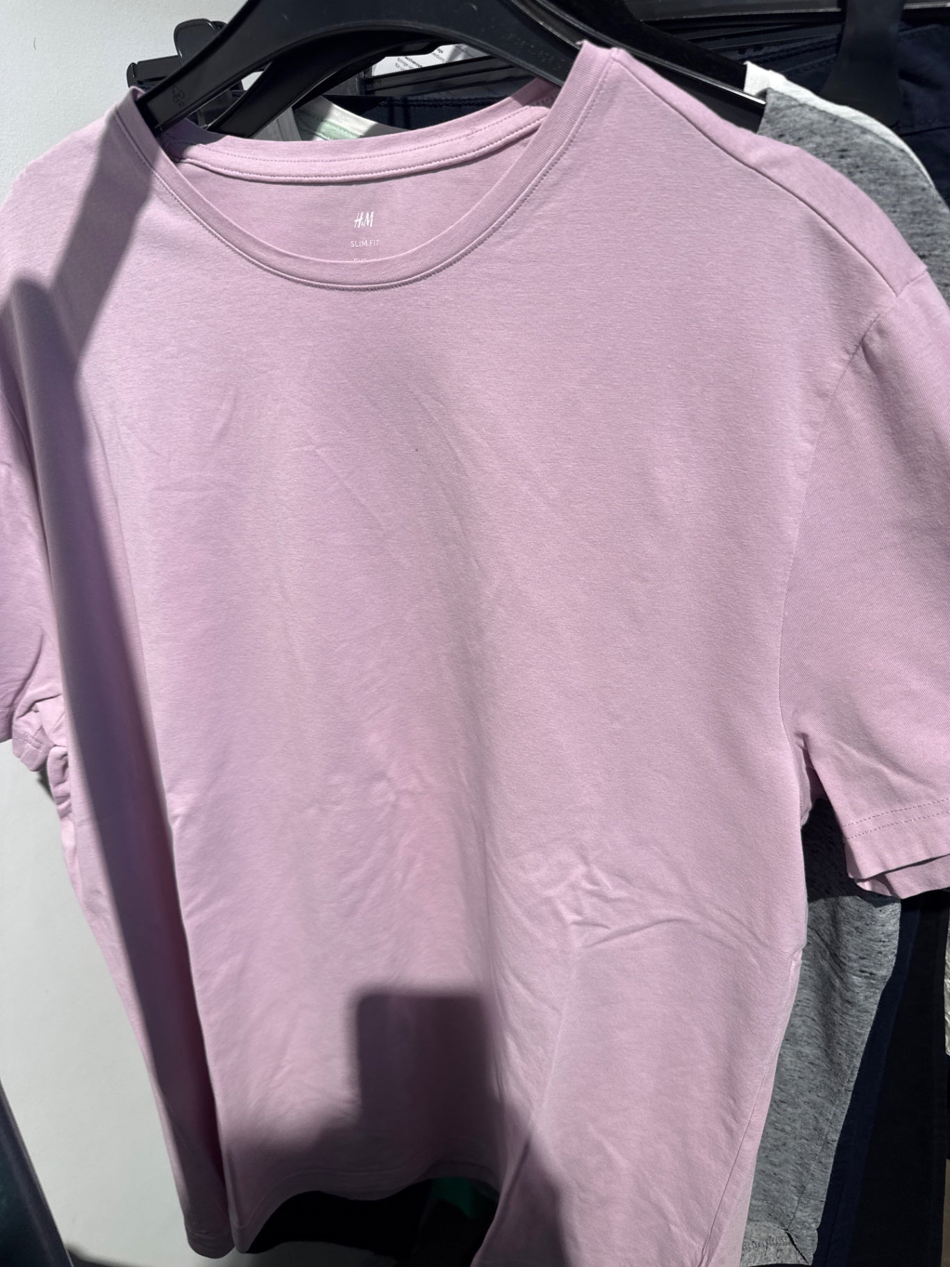 H&M T-Shirt Helllila Gr.: XL
