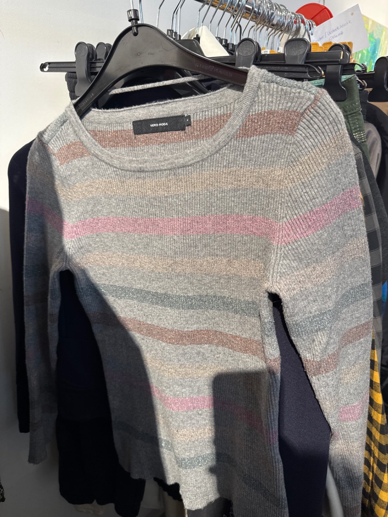 VERO MODA Pullover Grau bunt Gr.: M