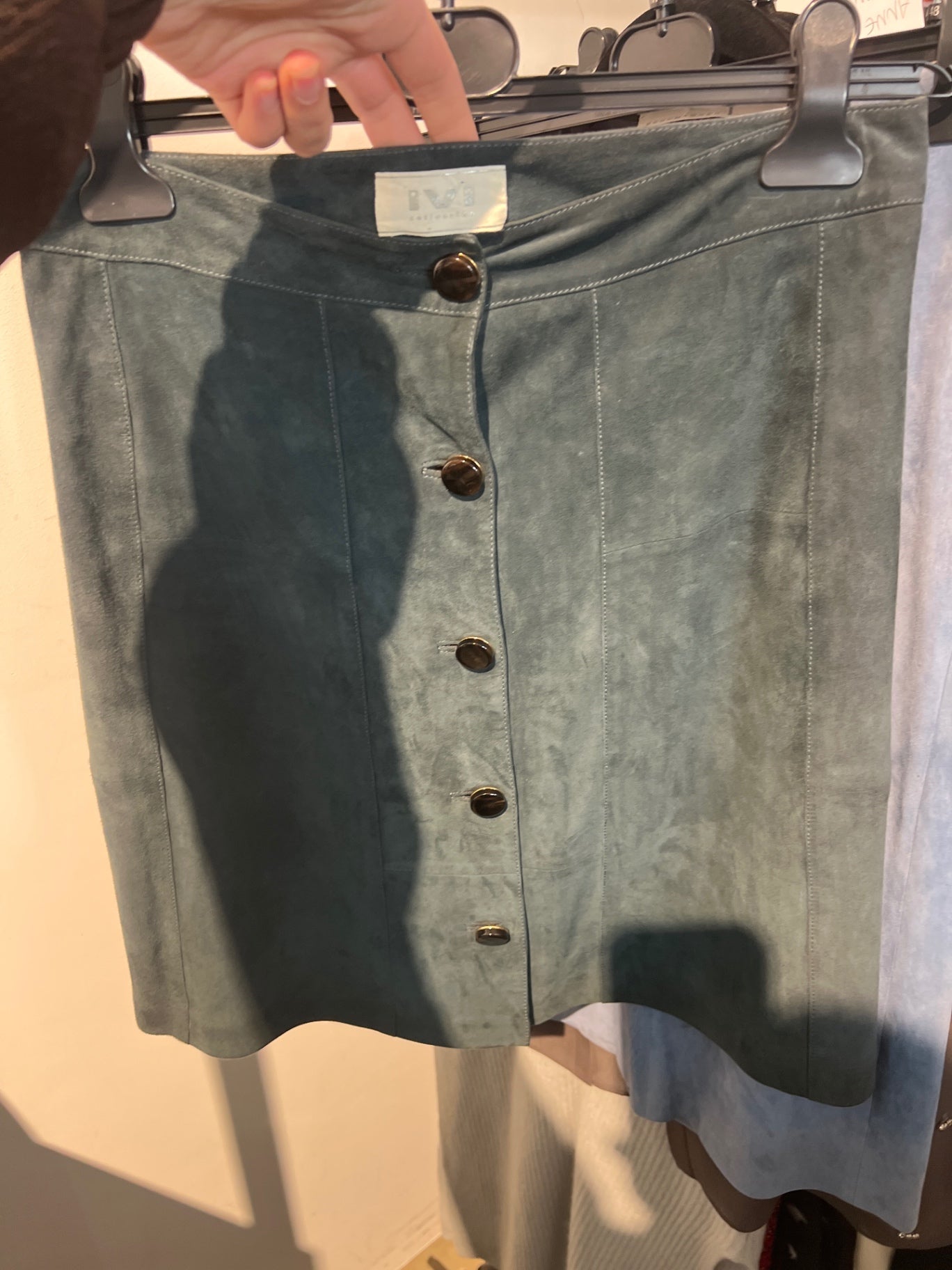 IVI Lederrock Grau Blau Gr.: M