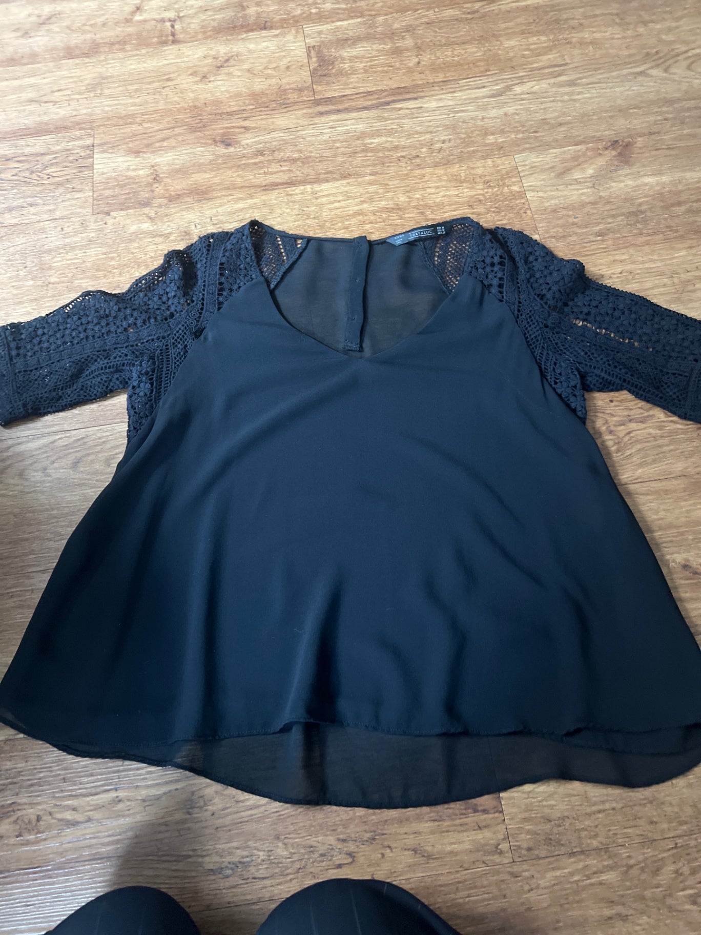 Zara Bluse Schwarz Gr.: M