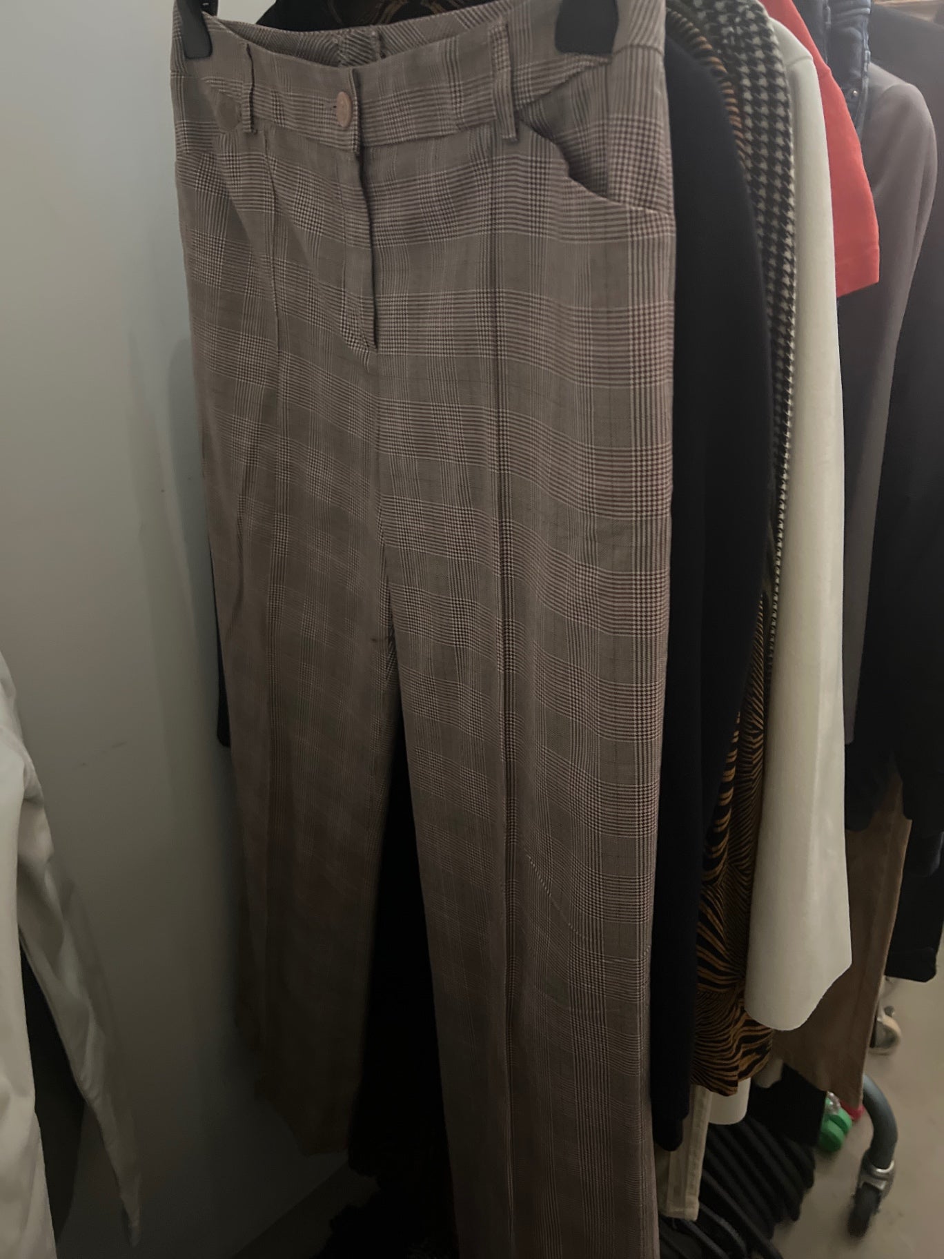 Hose rosa/beige Karomuster Gr.: L