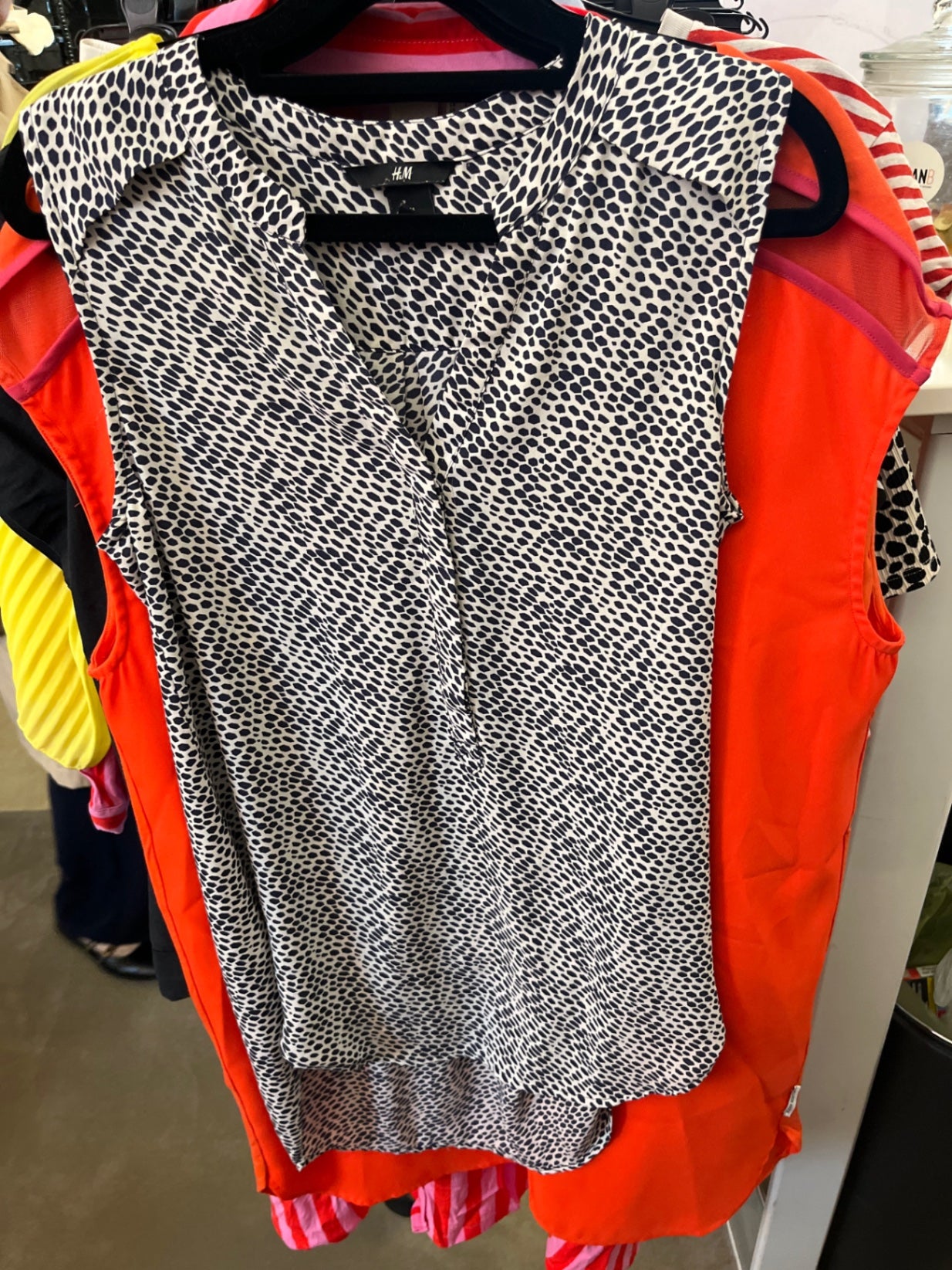 H&M Bluse Schwarz blau Gr.: S