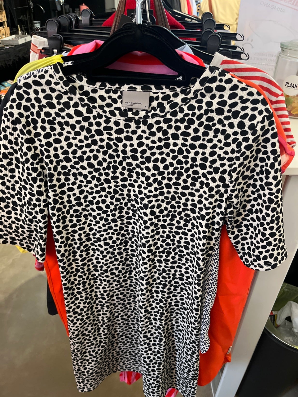 VERO MODA Kleid Schwarz Weiß: M