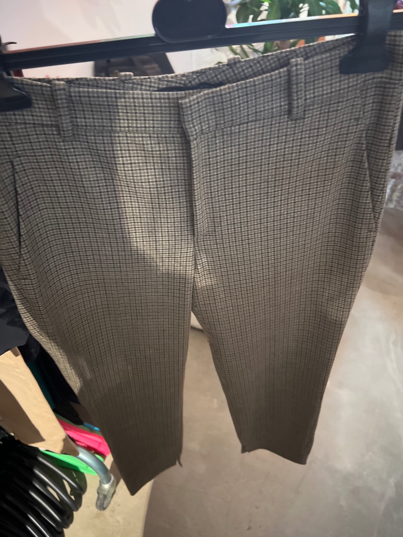 Zara Hose Beige kariert Gr.: S