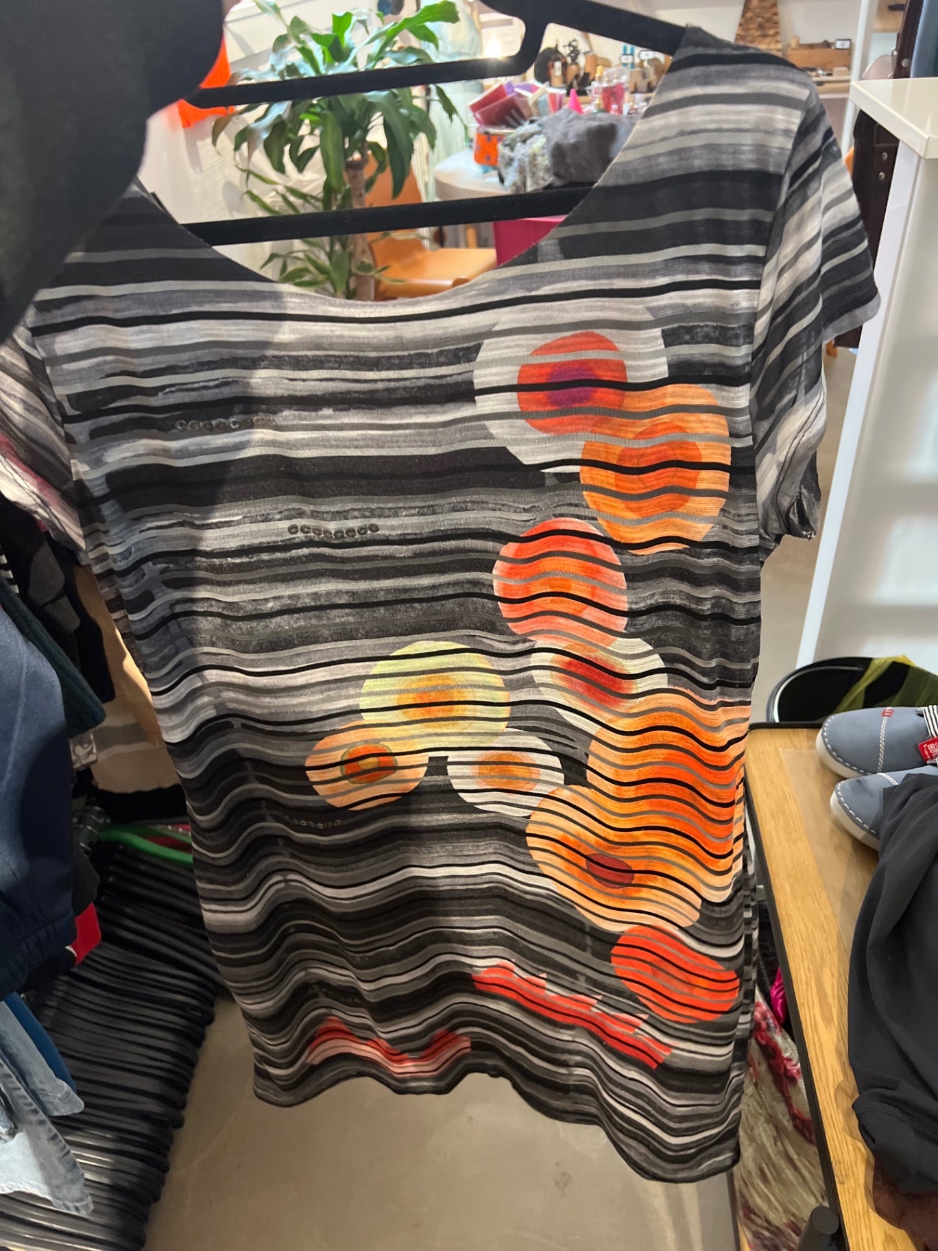 Desigual Kleid Schwarz, Orange Gr.: XL