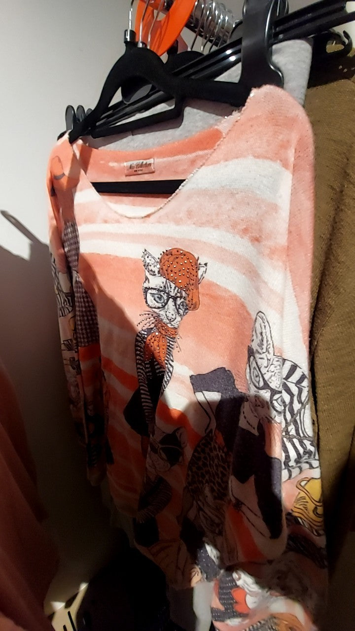 Unbekannt Shirt Peach Gr.: L