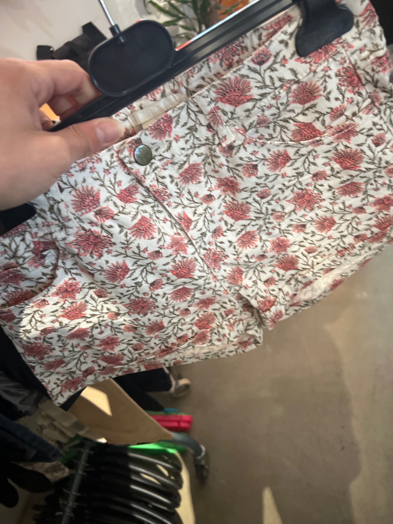 H&M Jeansshorts Weiß Rosa Gr.: S