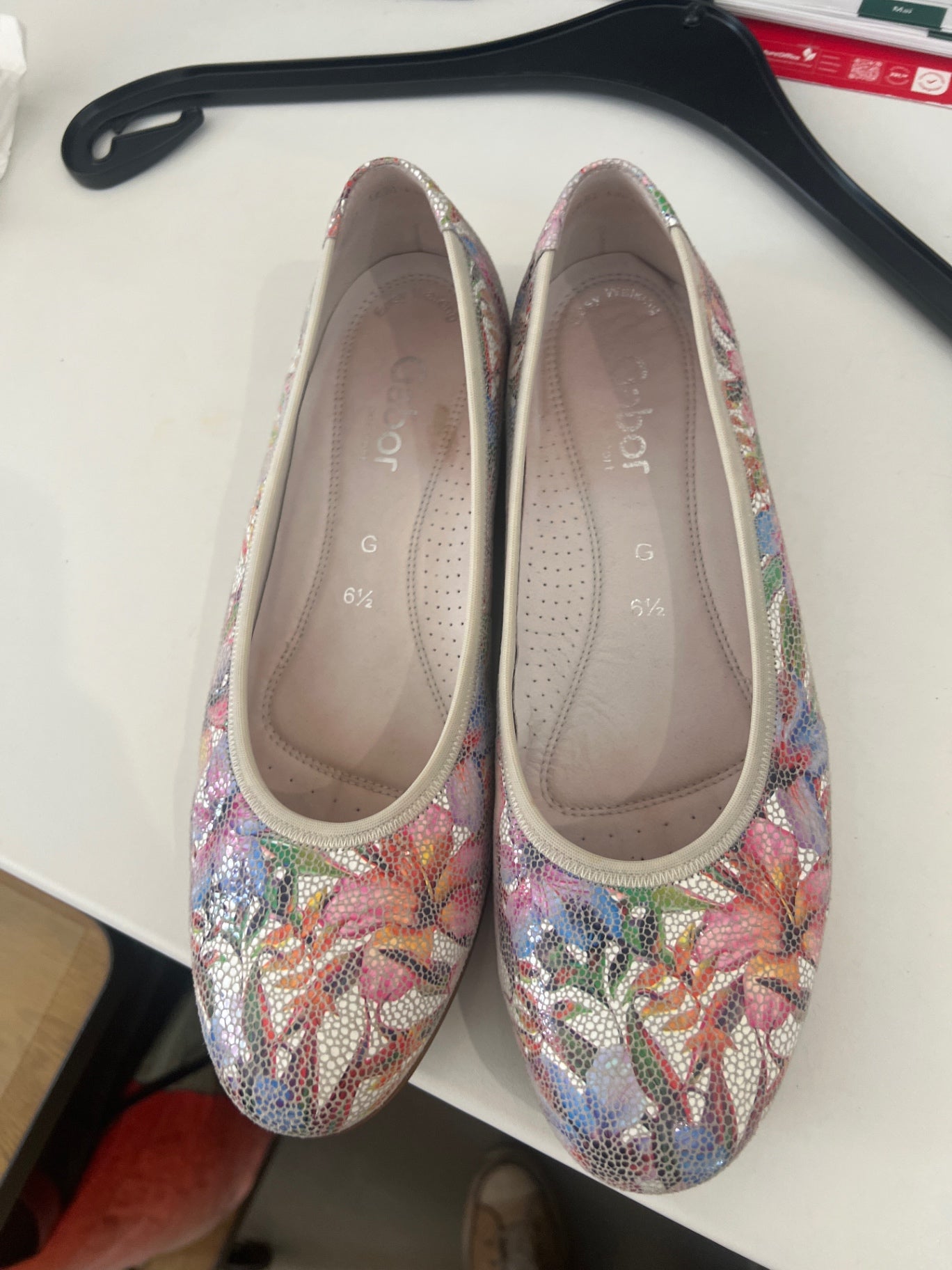 Gabor Ballerinas Weiß Rosa Gr.: 40