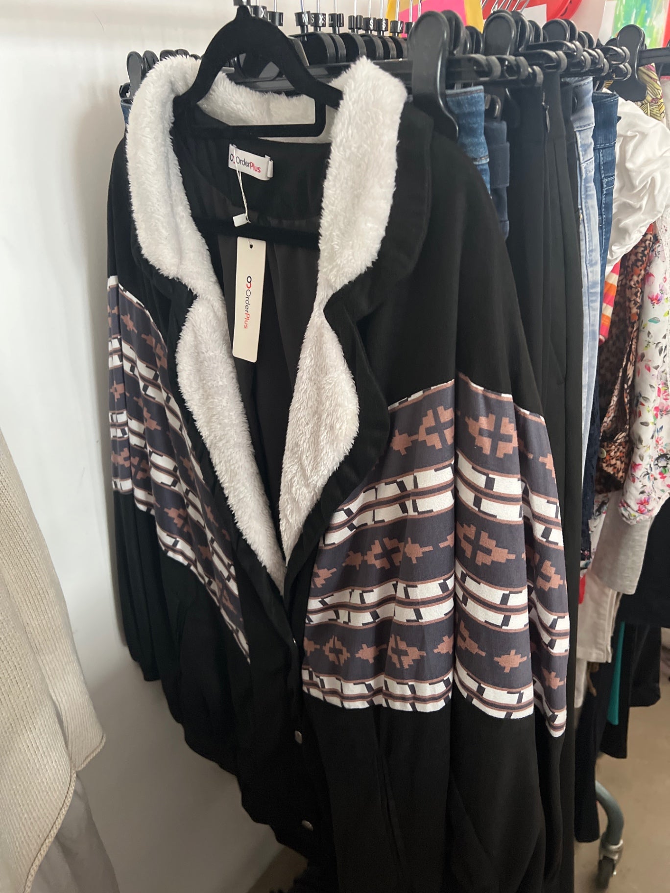 Order Plus Jacke Schwarz, Braun Gr.: L