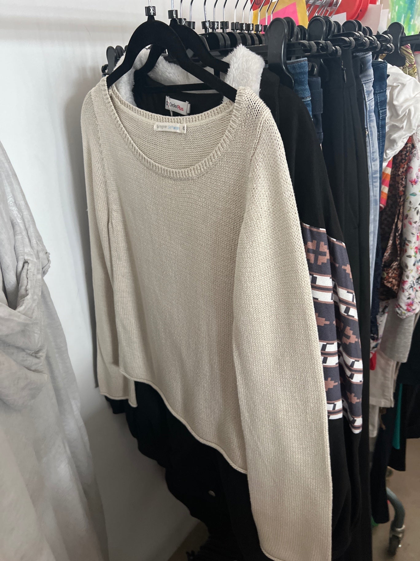 Turnover Pullover Beige Gr.: XS