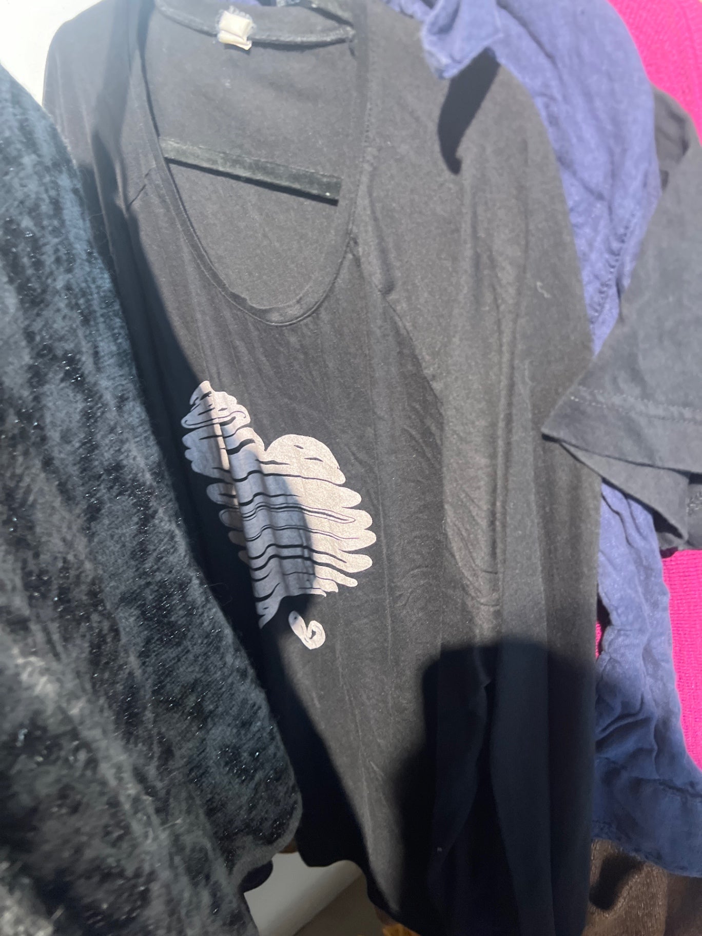 Langarmshirt schwarz Gr.: 4xL