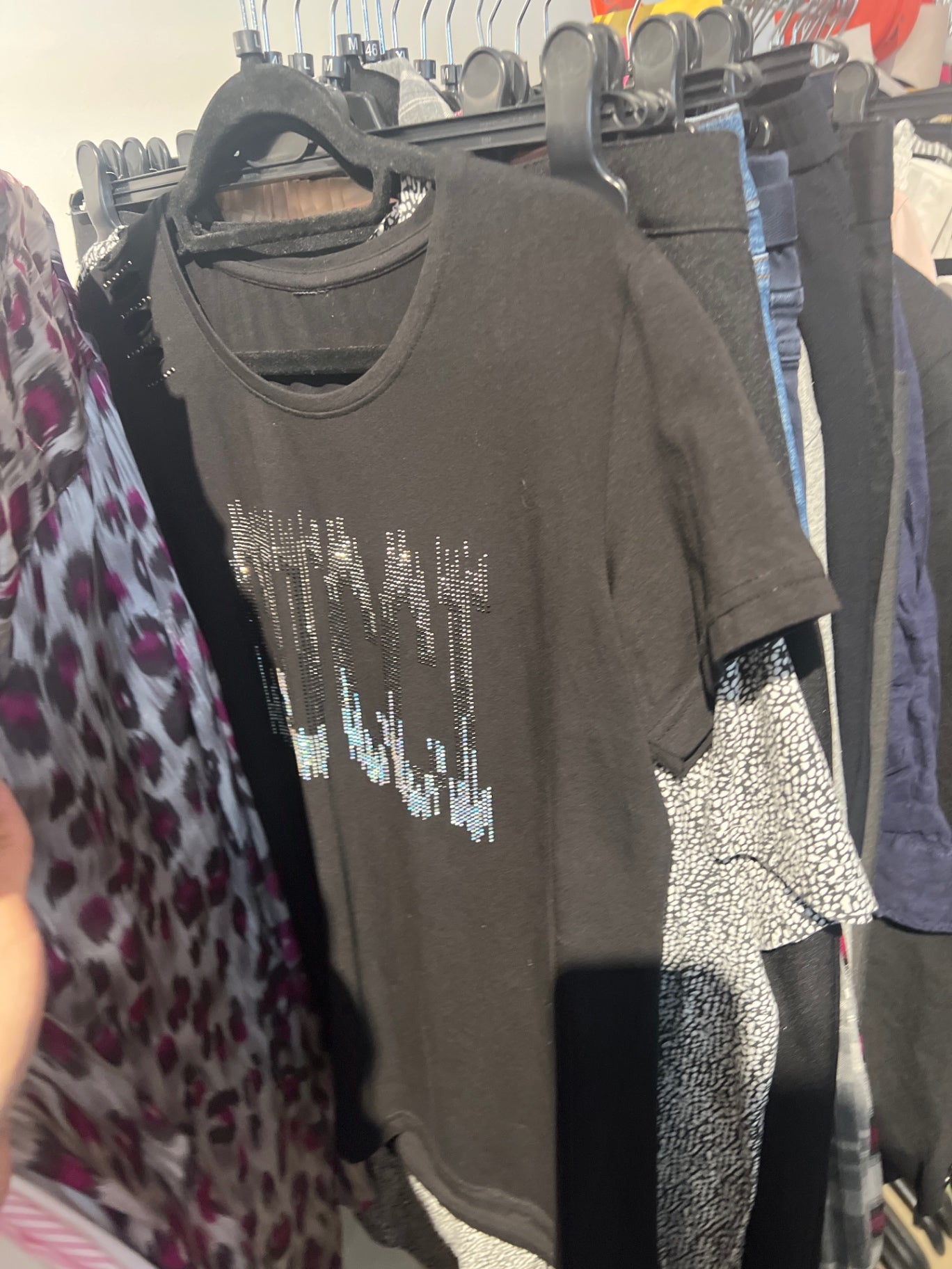 T-Shirt Schwarz Gr.: L