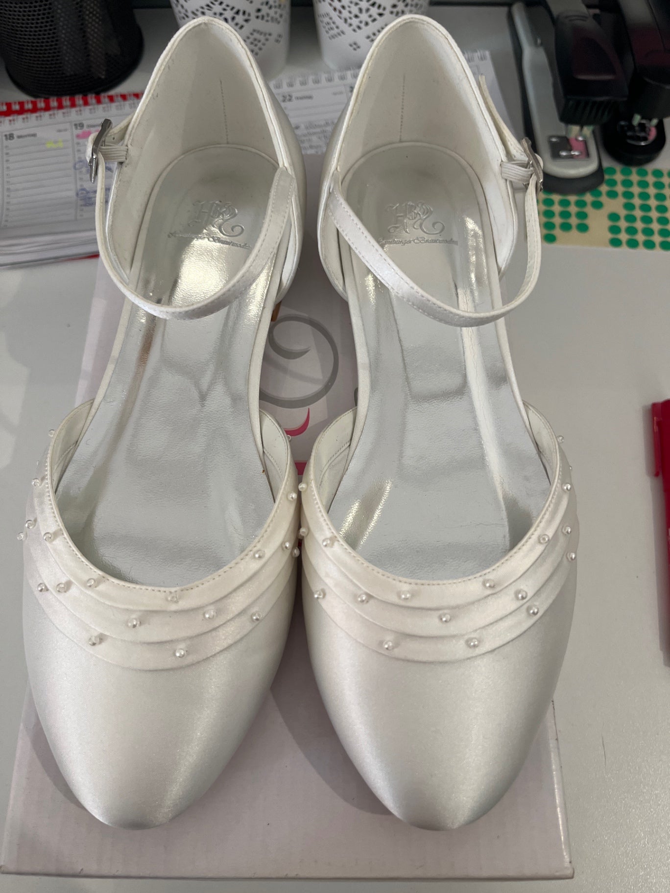 Hamburger Brautmode Schuhe Weiß 39