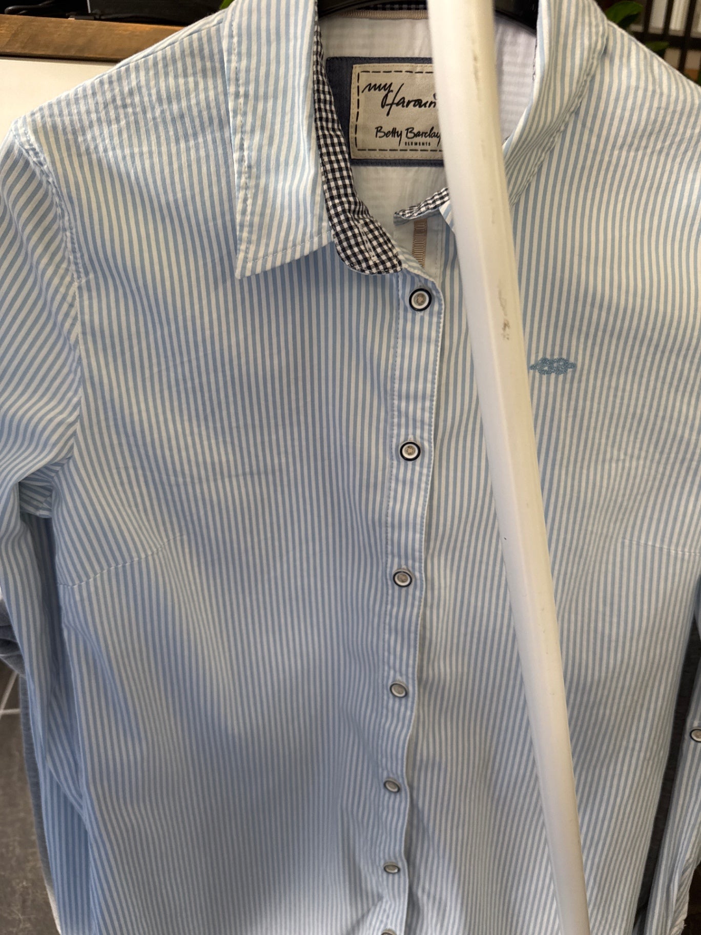 Betty Barclay Hemd Blau weiss Gr.: 36