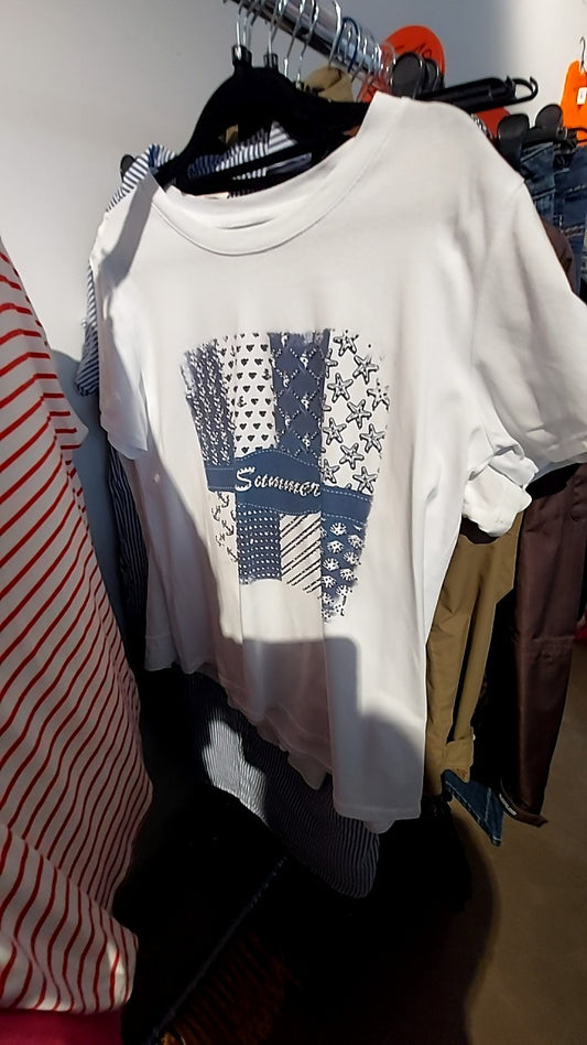 T-Shirt Weiß Gr.: M