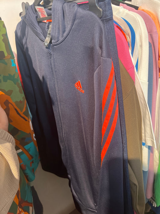 Adidas Sweatjacke Blau Orange Gr.: S