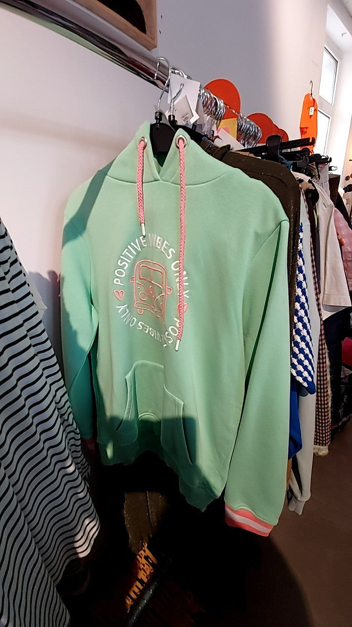 Zwillingsherz Hoodie Hellgrün Gr.: M