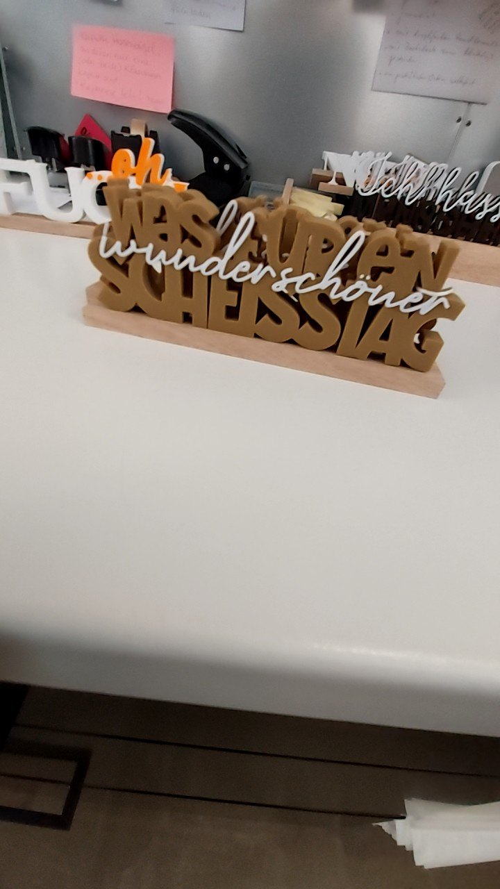 EINZELSTÜCK 3D Aufsteller "Scheißtag" 