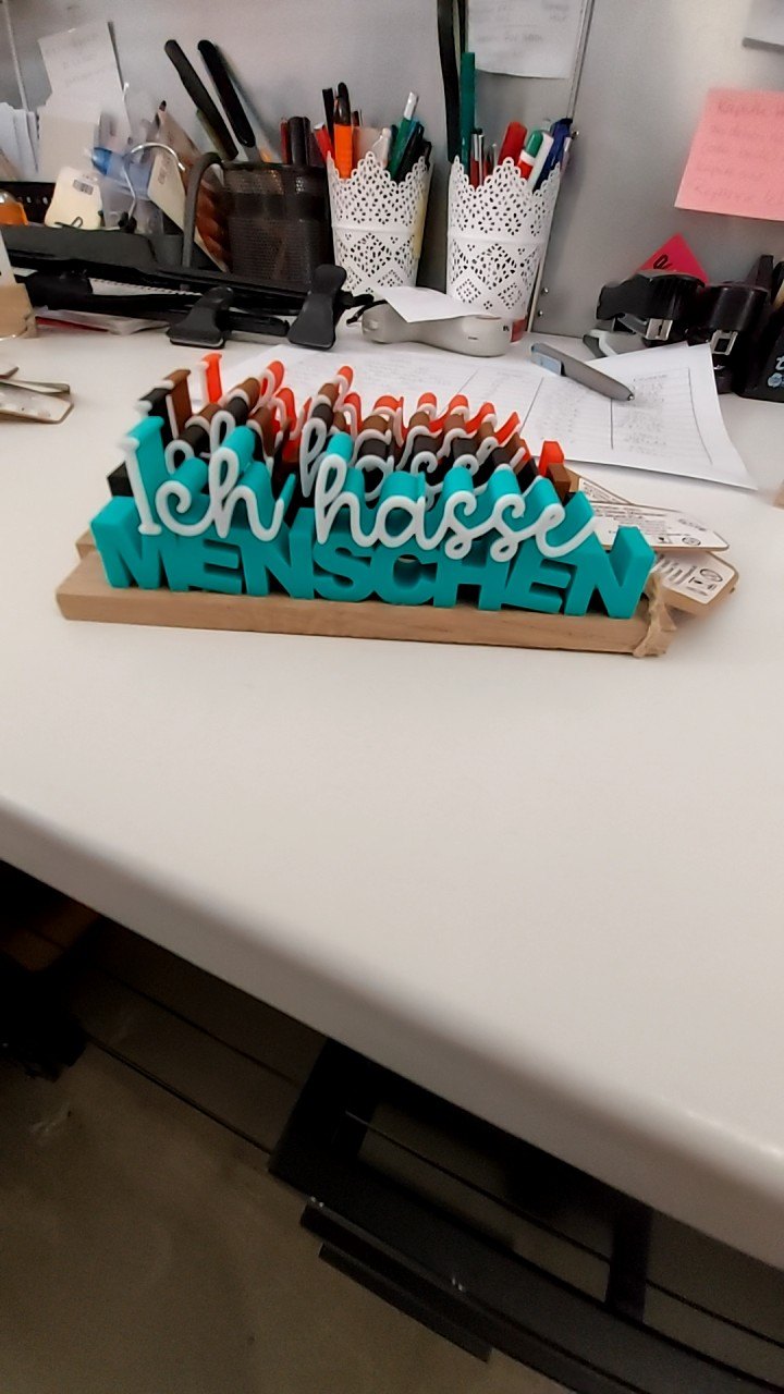 EINZELSTÜCK 3D Aufsteller "Ich hasse Menschen"