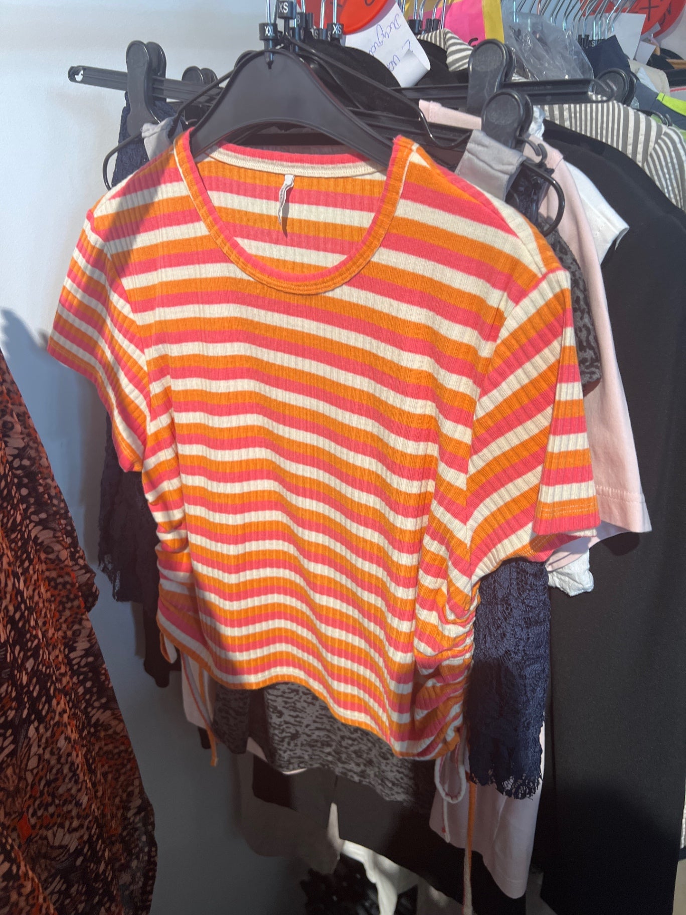 Only T-Shirt Rot, Orange, Creme Gr.: XXL