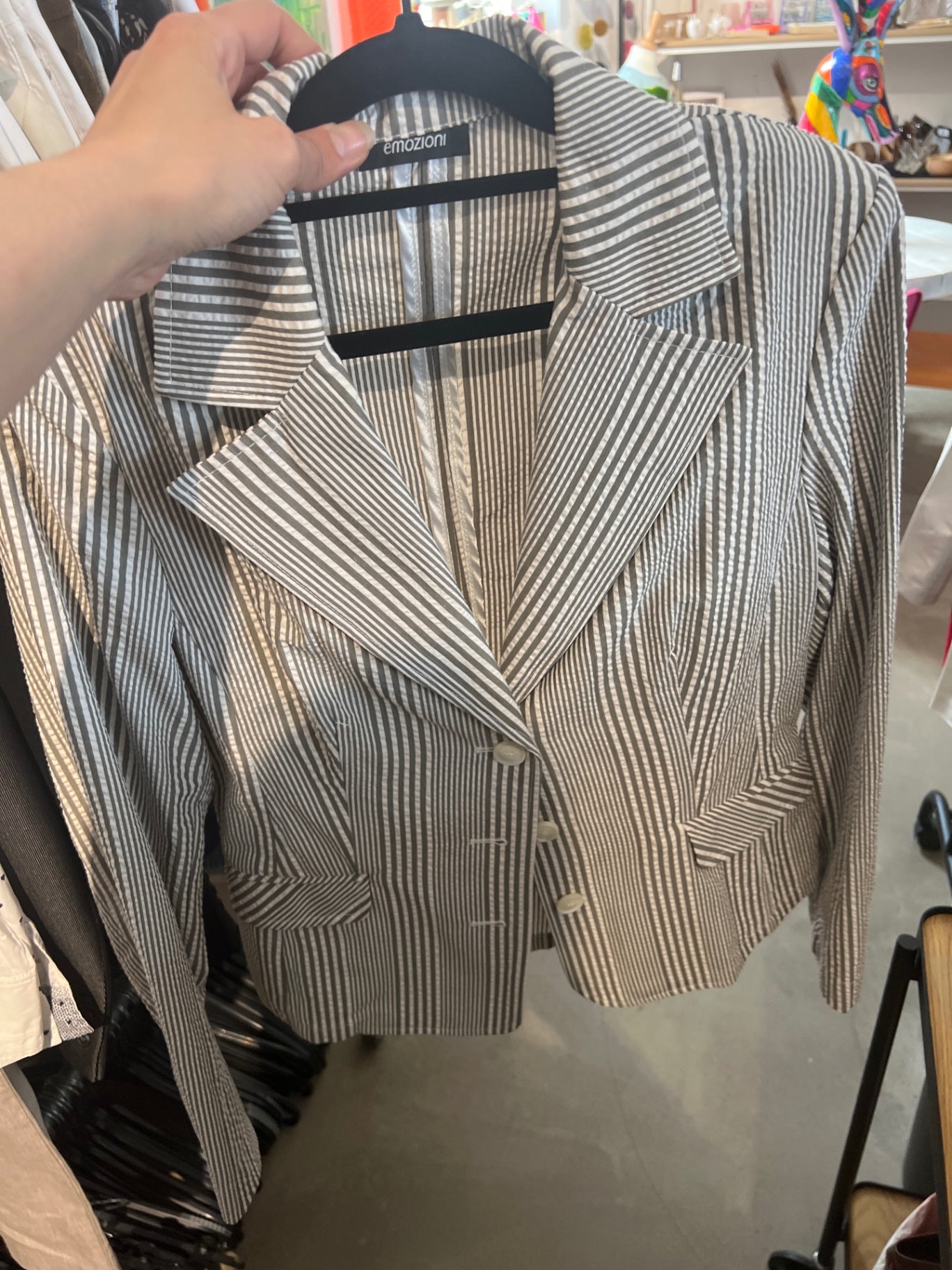emozioni Blazer Schwarz-Weiß Gr.: XL