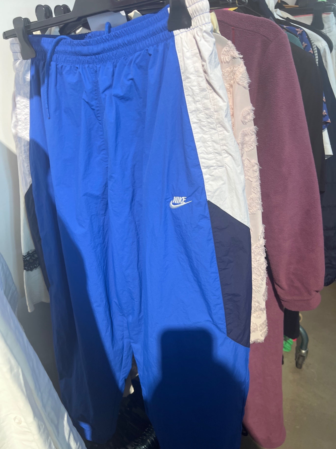 Nike Hose Blau, Weiß, Dunkelblau Gr.: M