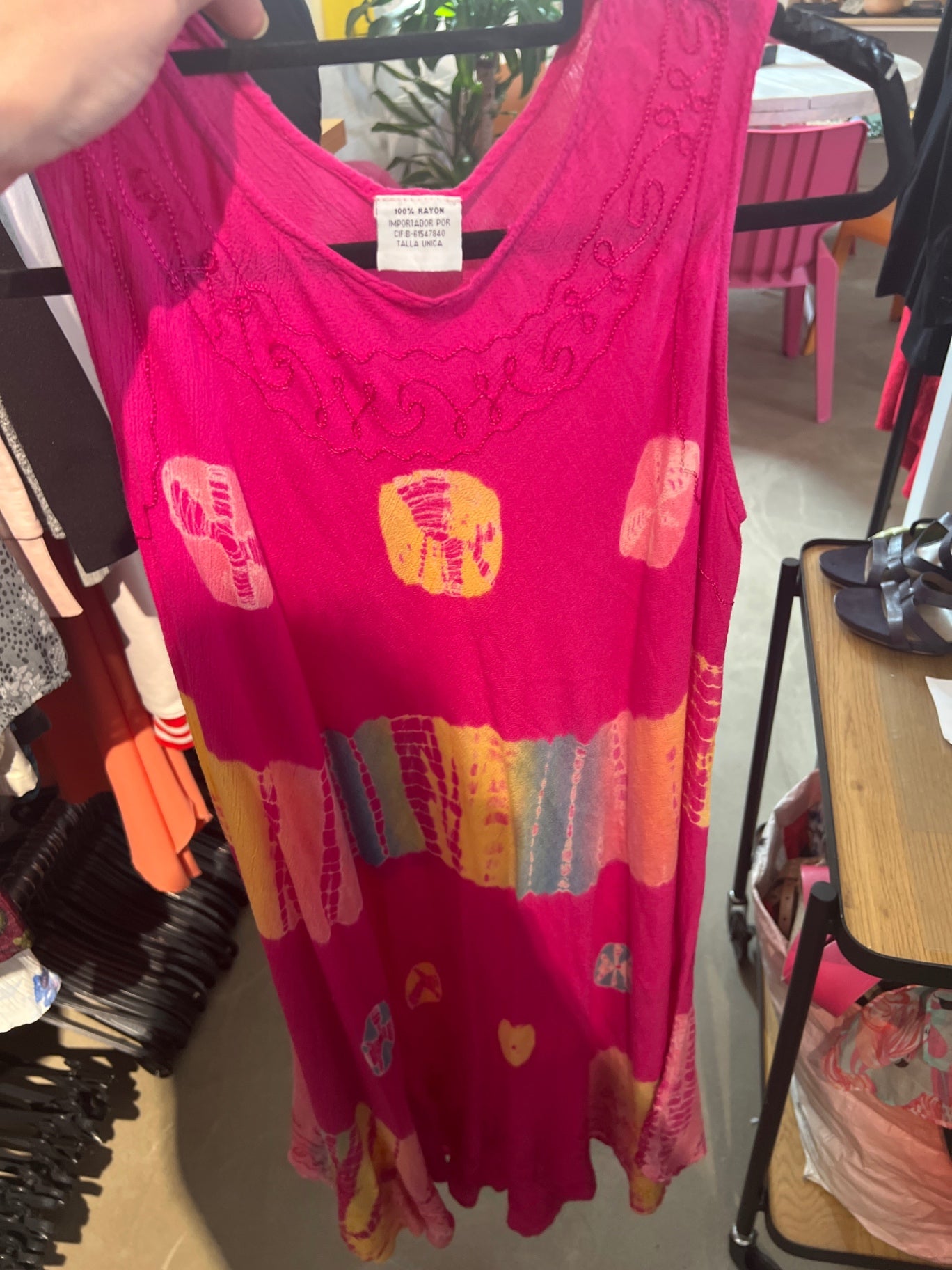 Kleid Pink, Gelb, Blau Gr.: S