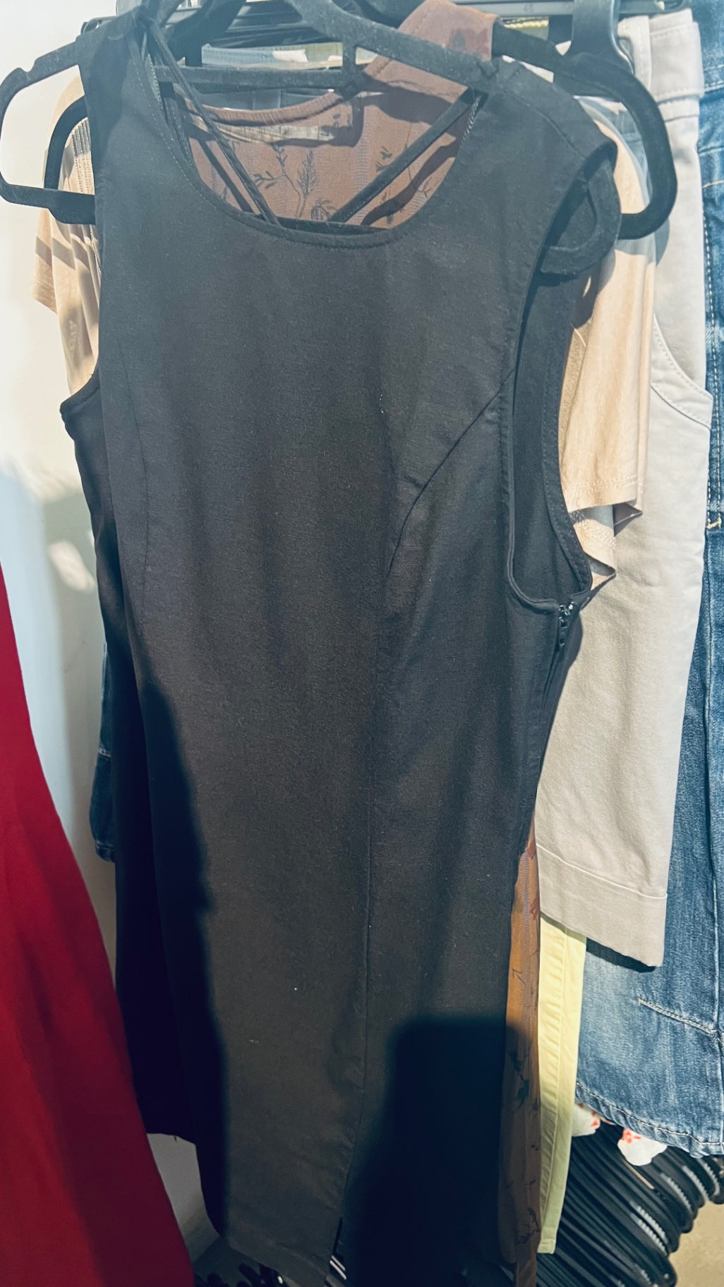 Kleid Leinenmix Schwarz Gr.: M