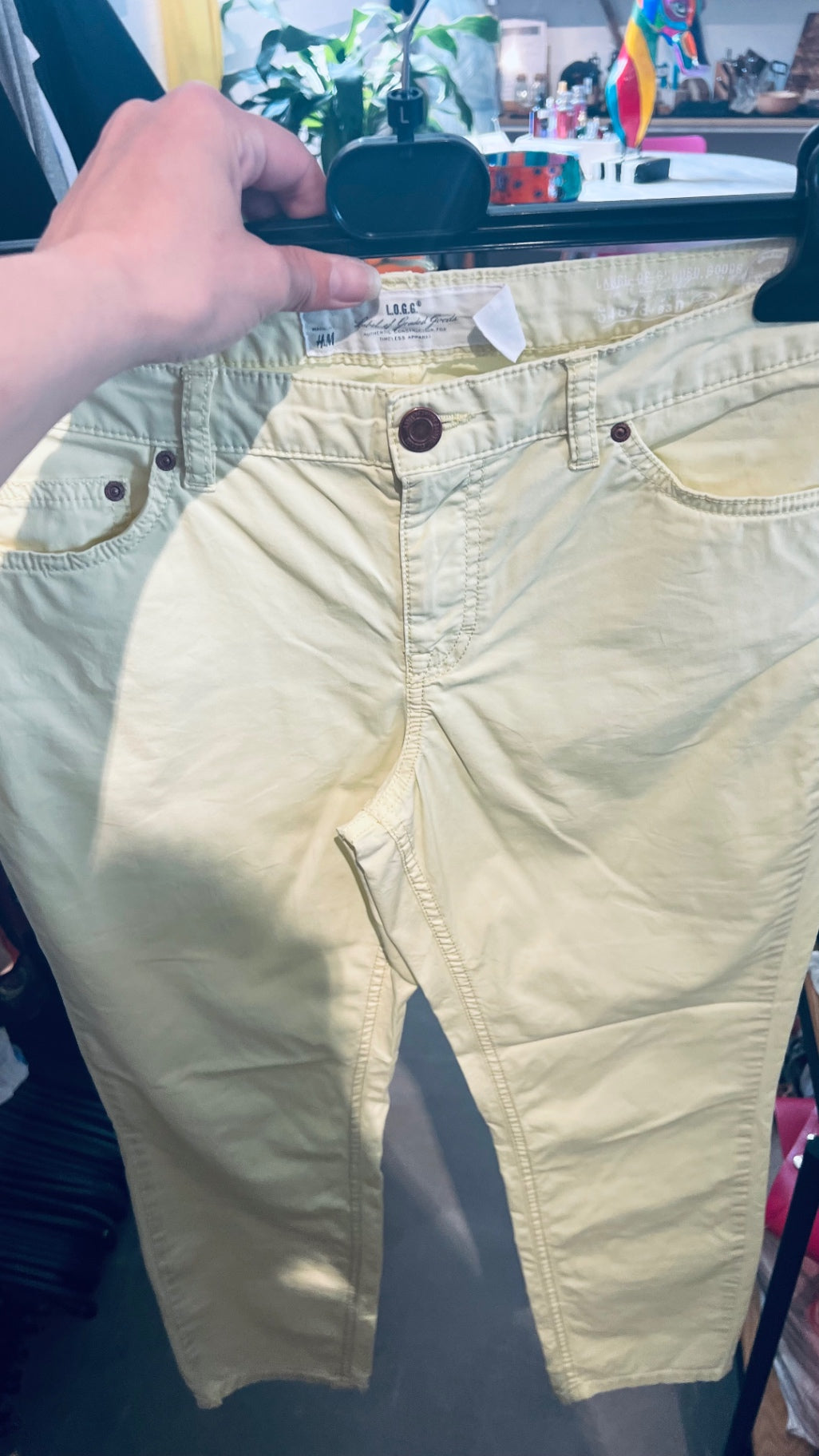 H&M Hose Hellgelb Gr.: L