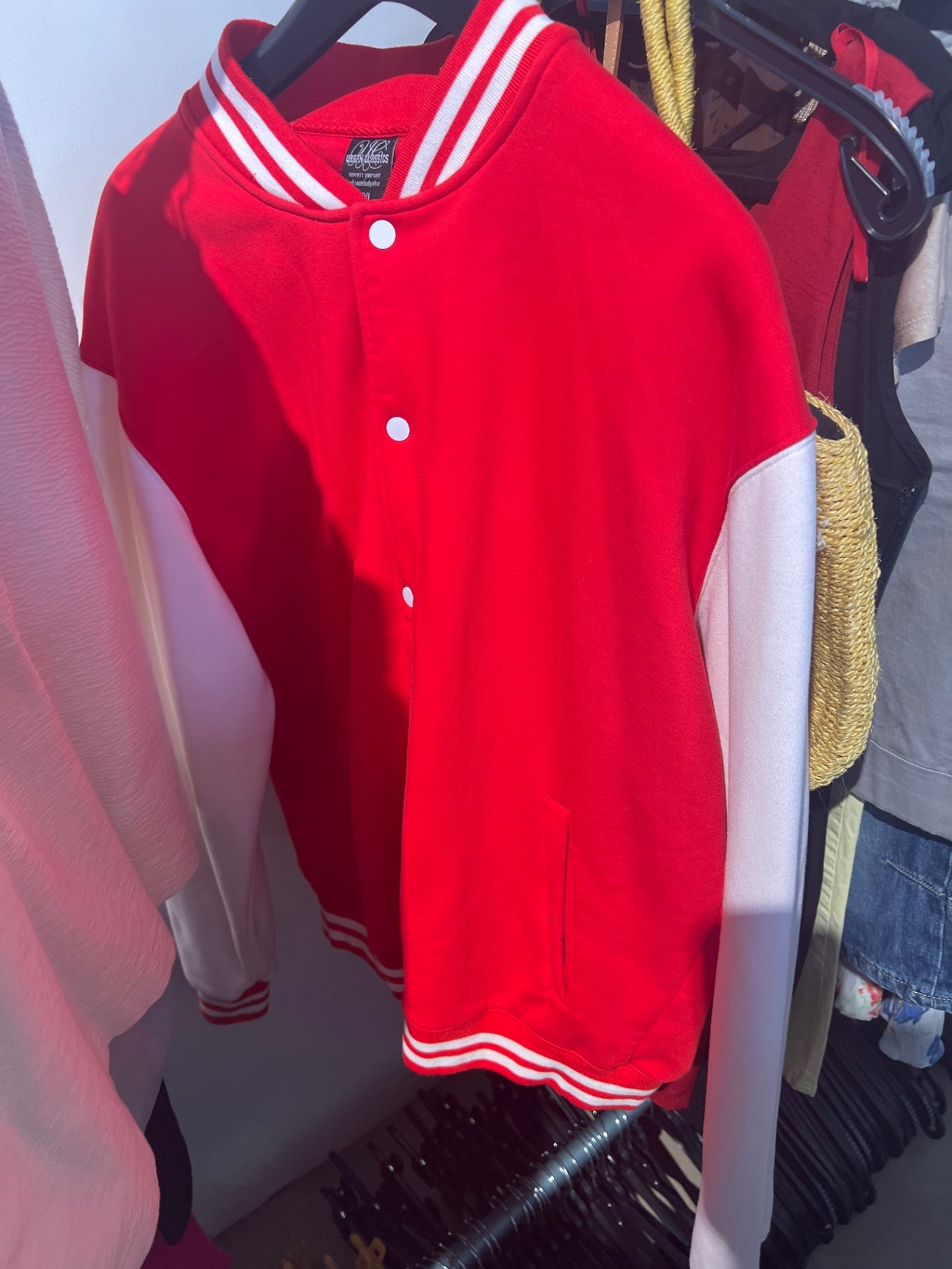 Urban Classics College Jacke Rot Gr.: XXL