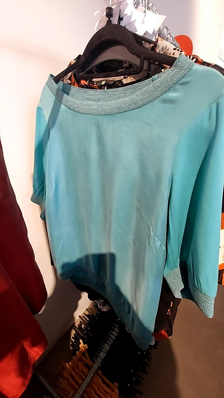 Sandwich_ T-Shirt Türkis Gr.: M