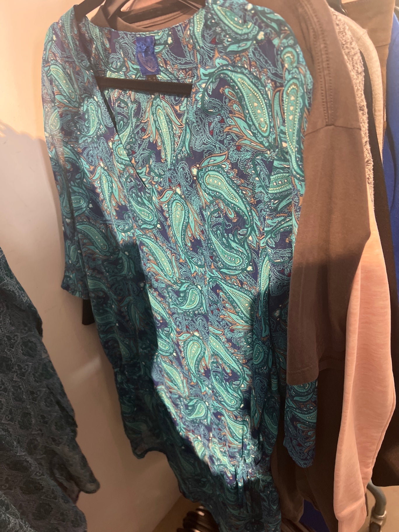 Bluse Blau, Türkis Gr.: 48